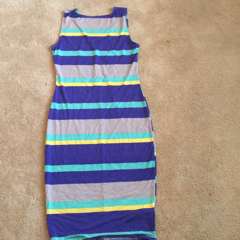 Striped midi dress
